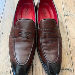 Brown burnish slip on dress shoe size 11